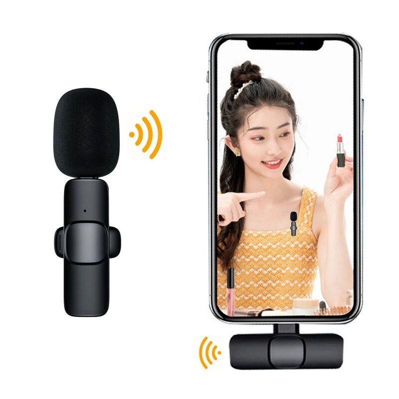 "Professional Wireless Lavalier Microphone: Crystal Clear Audio for Recording, Streaming, and Live Events on Iphone, Android, and More!"