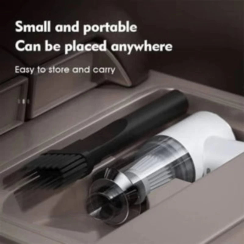 "Powerful Cordless Car Vacuum Cleaner - Easily Clean Pet Hair, Car Interiors, and Keyboards with 6000Pa Suction Power!"